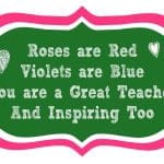 best roses are red violets are blue poems for teachers