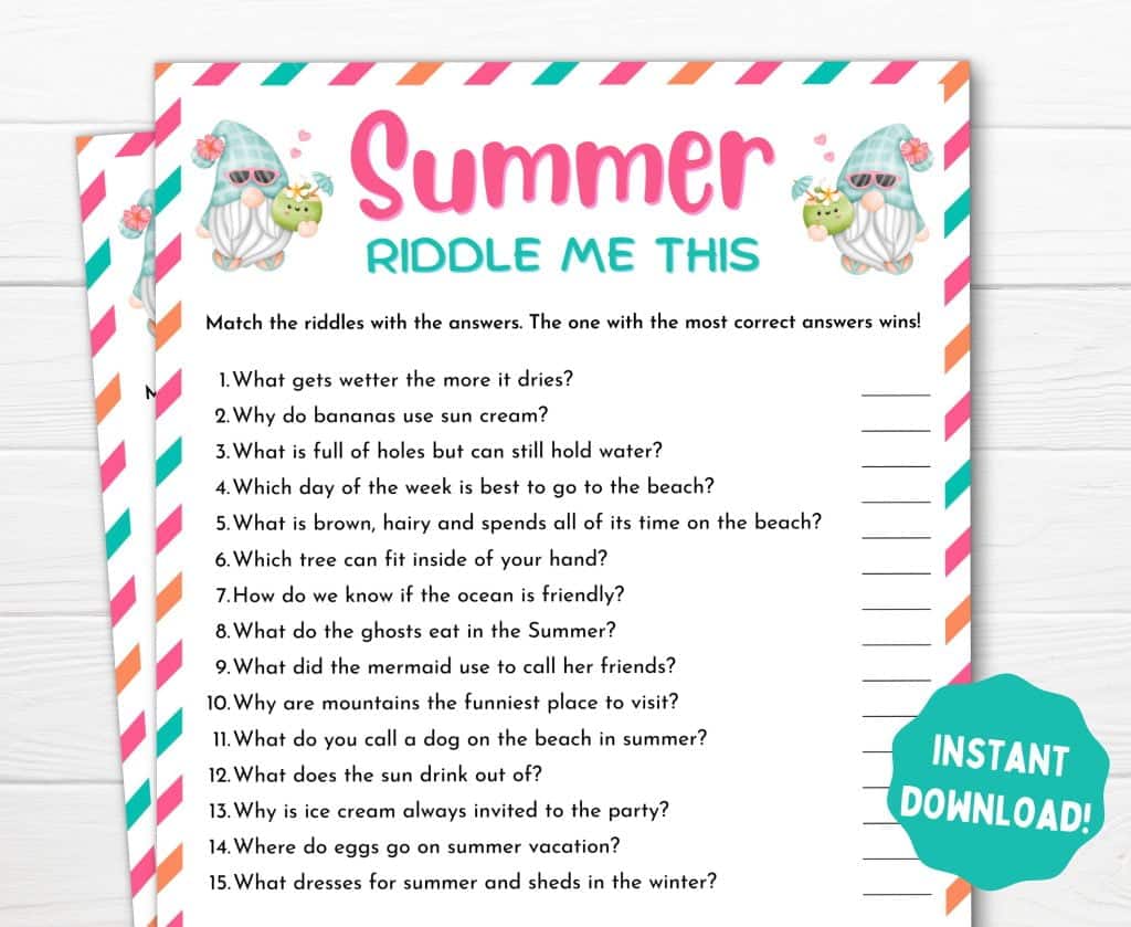 Best summer riddles