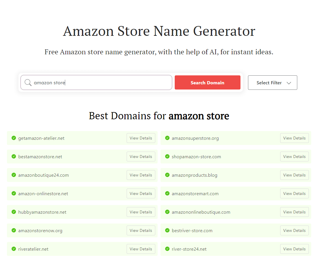 Best store name ideas for amazon